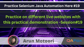 Selenium Java Automation - Practical Demonstration series on different websites - Part 19