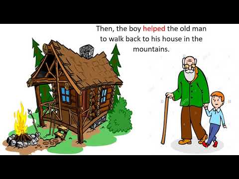The old man and the young boy   Story in regular past simple tense