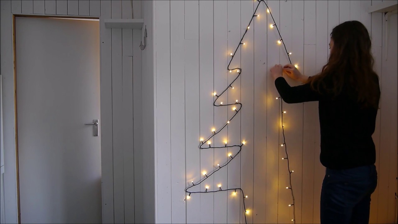 DIY kerstboom van led lichtsnoer - YouTube