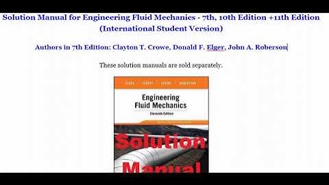 Solution Manual for Engineering Fluid Mechanics – Donald Elger