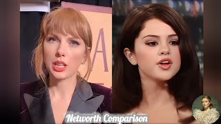 Taylor Swift vs Selena Gomez:Who’s Richer? (Networth Comparison) #networthcomparison #trending
