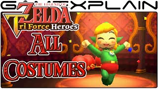 Zelda: Tri Force Heroes - All Costumes