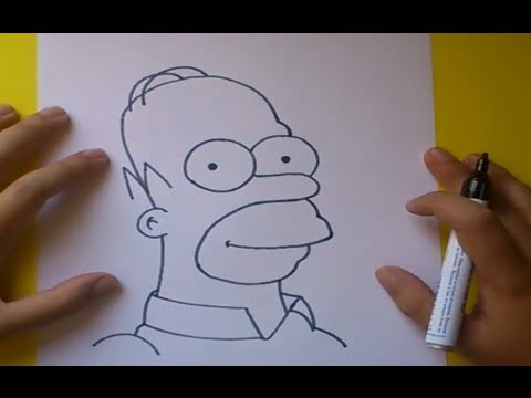 Como dibujar a Homer simpson paso a paso - Los Simpsons | How to draw