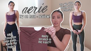 MY FIRST TIME TRYING AERIE  testing the viral crossover yoga
