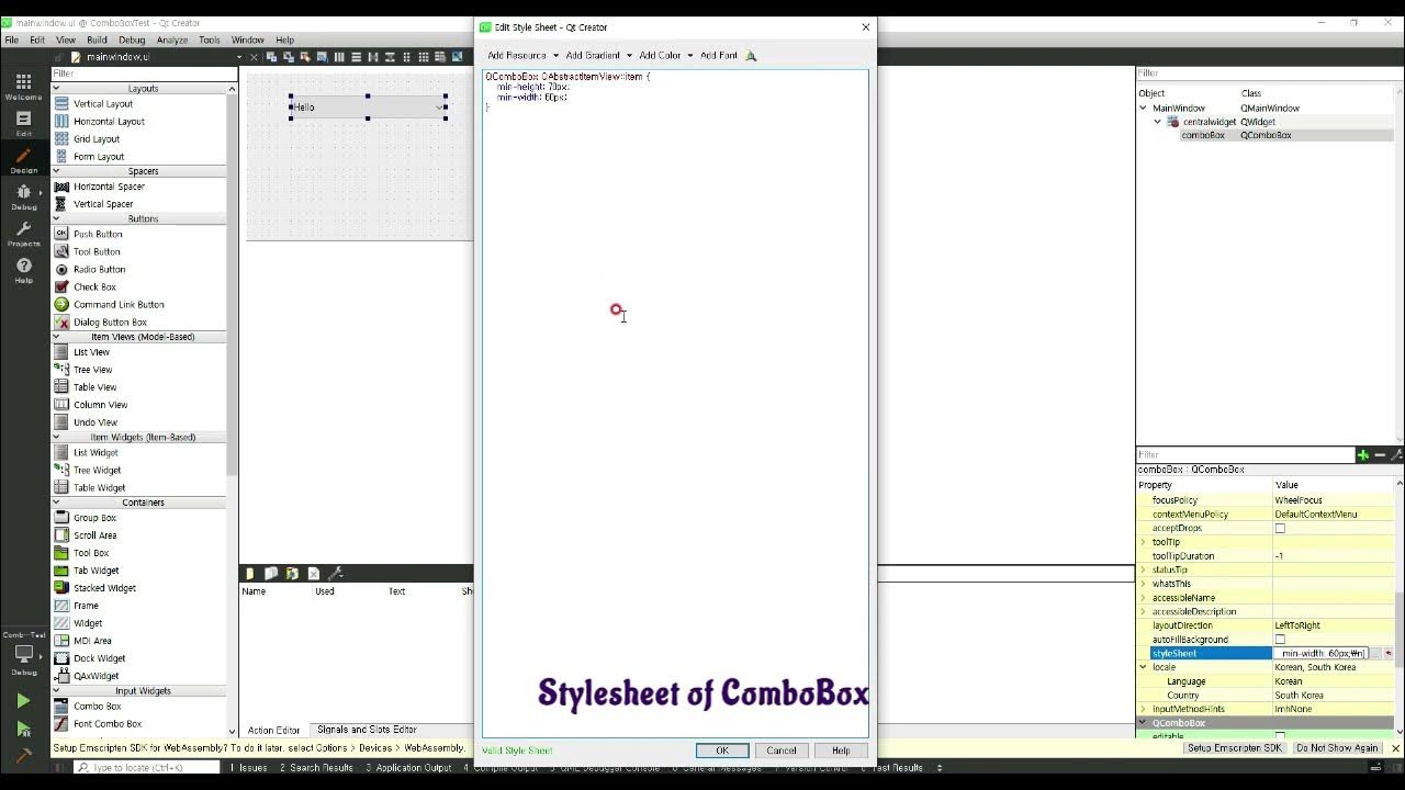 QT How to change item height of ComboBox, and about stylesheet of ComboBox YouTube