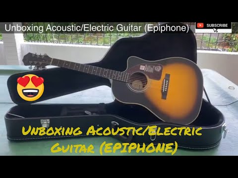 Acoustic Electric Guitar Unboxing (Epiphone) | Sunburst