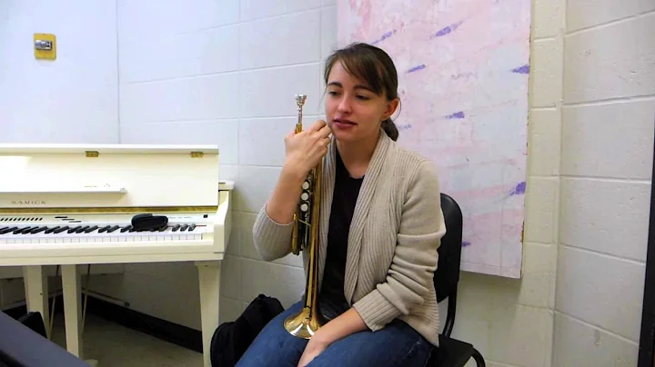 Jessica Jensen Practices the Trumpet during #UWRig...