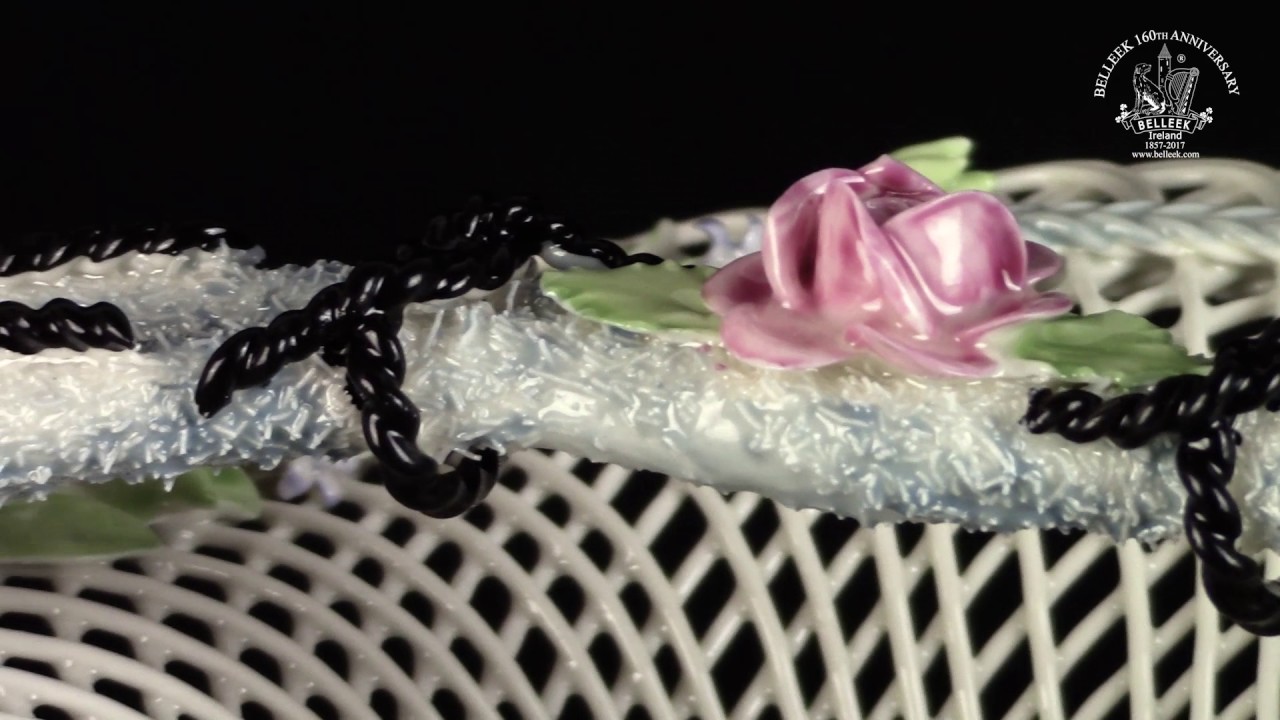 Belleek Henshall Handled Basket