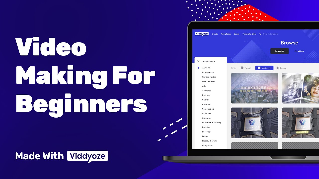 How To Make Your First Video | Made With Viddyoze