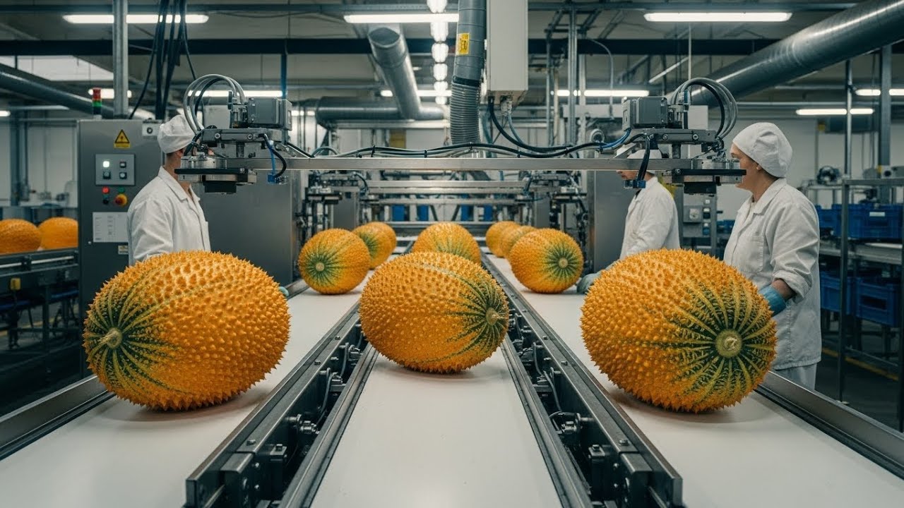 Inside the Modern Horned Melons Factory | How Instant Boba Tea Is Made (Full Process)