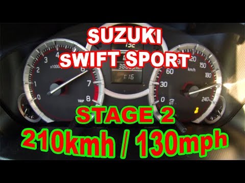 Suzuki Swift Sport ZC32S 1.6 DTN Stage 2 from 0 to 210 kmh (0 to 130 mph) acceleration top speed