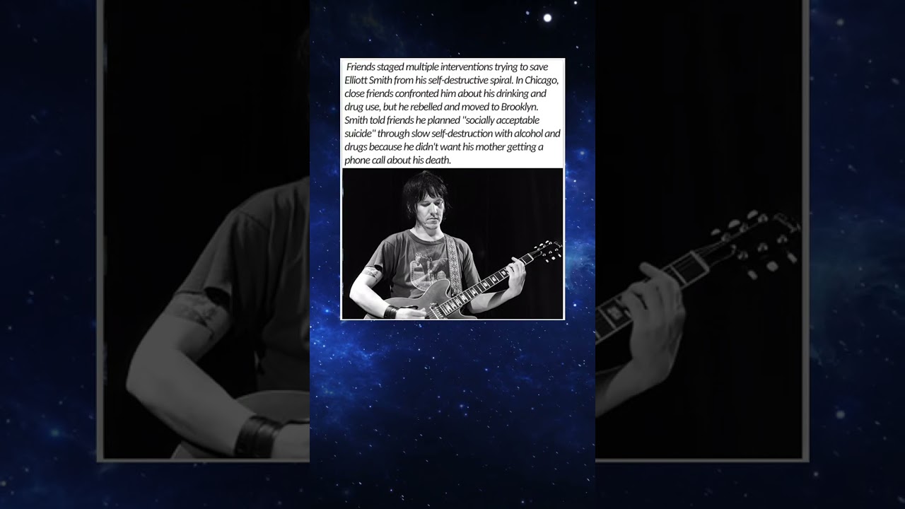 Socially Acceptable Suicide": Elliott Smith's Disturbing Plan to Die Slowly