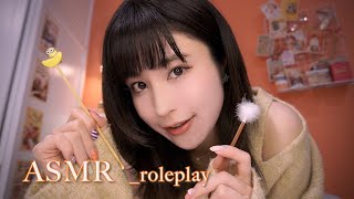 ASMRRole play where you lie down and talk while cleaning and massaging your ears Inaudible whisper