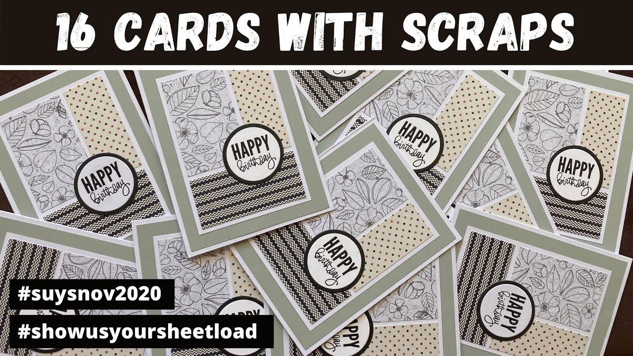 16 поздравительных открыток из обрезков ткани | Ноябрь 2020 г., SheetLoad of Cards
