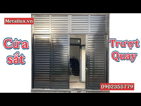 Video Thay cửa sắt 4 cánh bằng cửa sắt trượt quay... - youtube