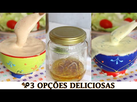 3 MOLHOS PARA SALADA FÁCEIS E GOSTOSOS - RECEITAS QUE AMO