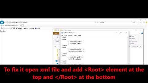 Microsoft Internet Explorer - Fix Issue with XML not showing in proper format or not showing all dat