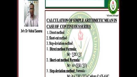 JAYOTI VIDYAPPETH- Mean video lecture 1