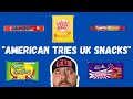 American Reacts to trying UK Snacks Part 4 | Prawn Chips and Wine Gums | Did I like it all?