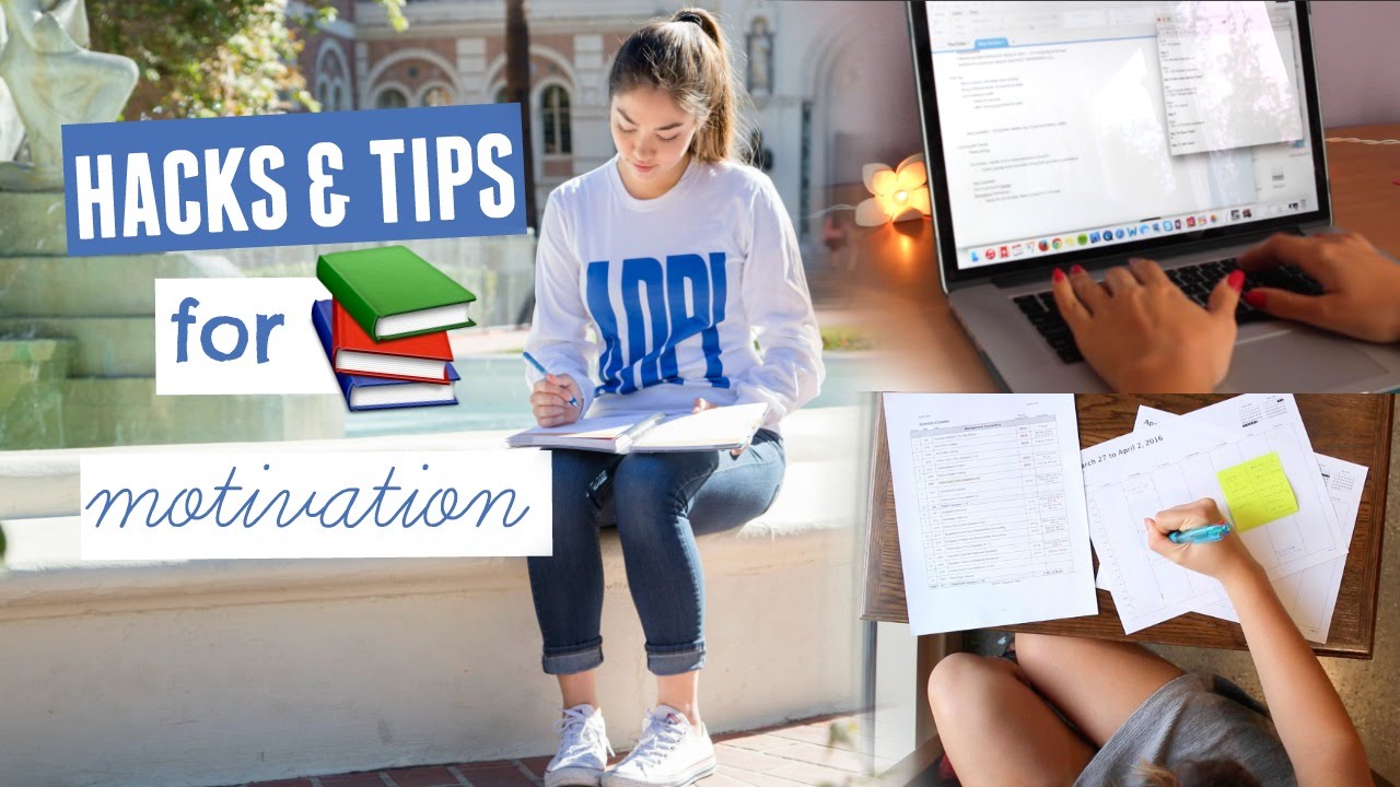 Life Hacks + Tips for School: How to Motivate Yourself to Study - YouTube