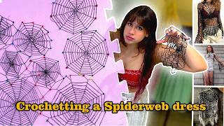 Trying to crochet a Spiderweb dress!! (It took longer then expected)