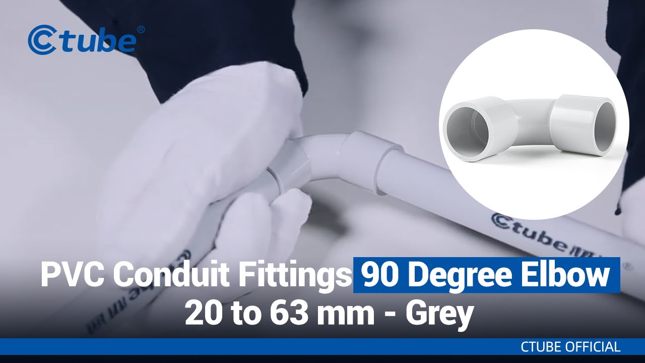 Ctube PVC Conduit Elbow Electrical Fittings 90 Degree Elbow 20 to 63 mm