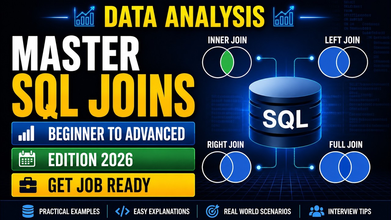 Master SQL Joins in One Video | Complete SQL Joins Tutorial 2026 #sql # ...