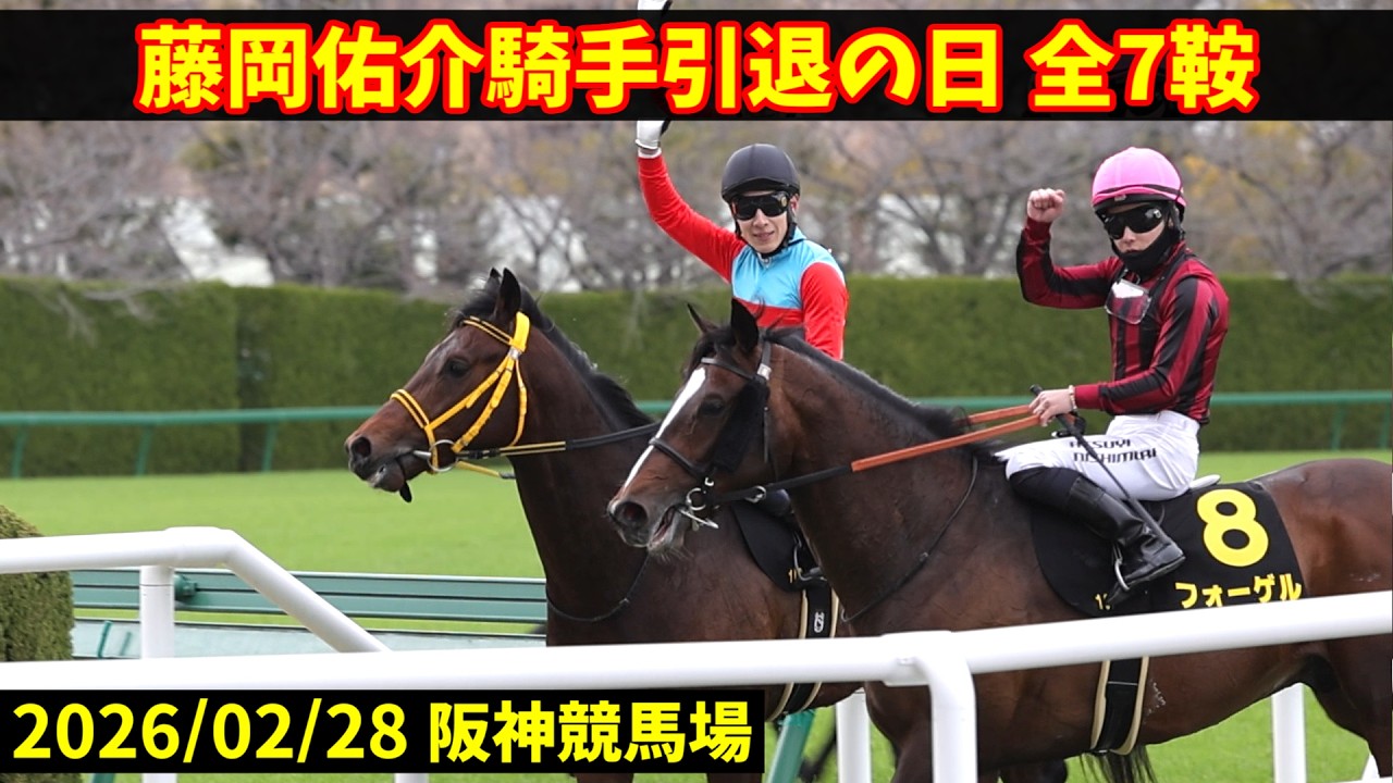 藤岡佑介騎手が現役引退する日の7鞍現地映像ダイジェスト #藤岡佑介 #競馬 #horseracing