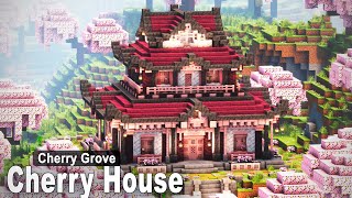 Minecraft: How to build a Japanese Cherry House | SimpleTutorial