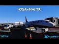 Рига (EVRA) - Мальта (LMML) | Boeing 738 LevelUP [X-Plane 11]