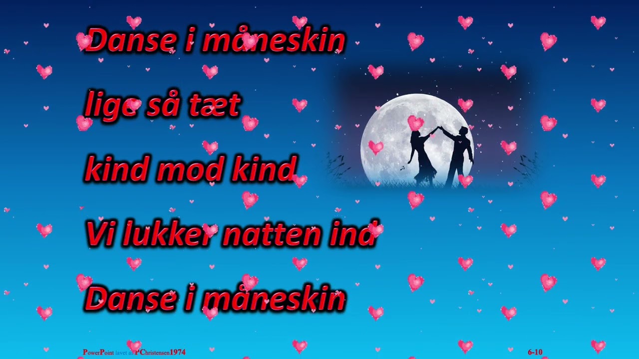 Danse i måneskin - Trine Dyrholm - karaoke