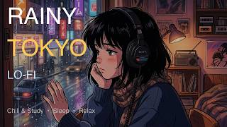 Playlist Rainy Window 1980's Tokyo 🌧️ / 1hour Lofi Hiphop mix ( Chill &amp; Study )