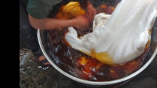 Fabric dyeing |Fabric dyeing process owff white and skin color