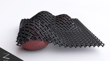 3D Printed Chain Mail / Kettenhemd 3D Simulation + 3D Animation + actual photos and videos