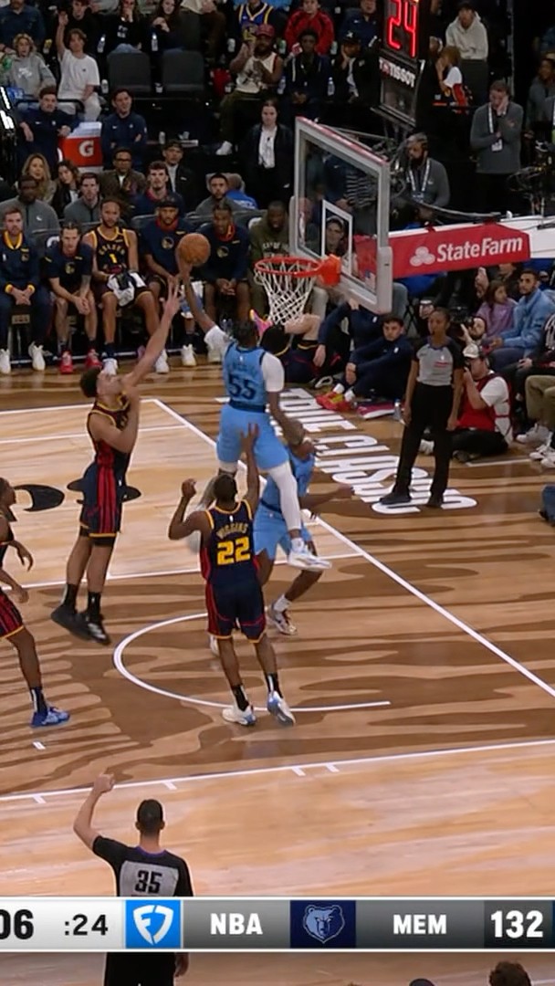 Derrick Jones Jr. SKIES for the putback jam!
