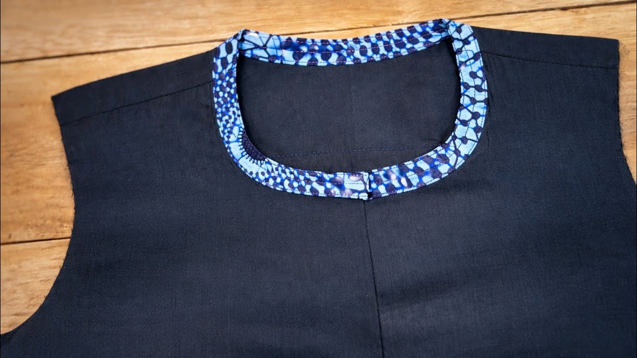 How to pipe a neckline for senator/kaftan wear ( well detailed ) #sewing #senatorstyles