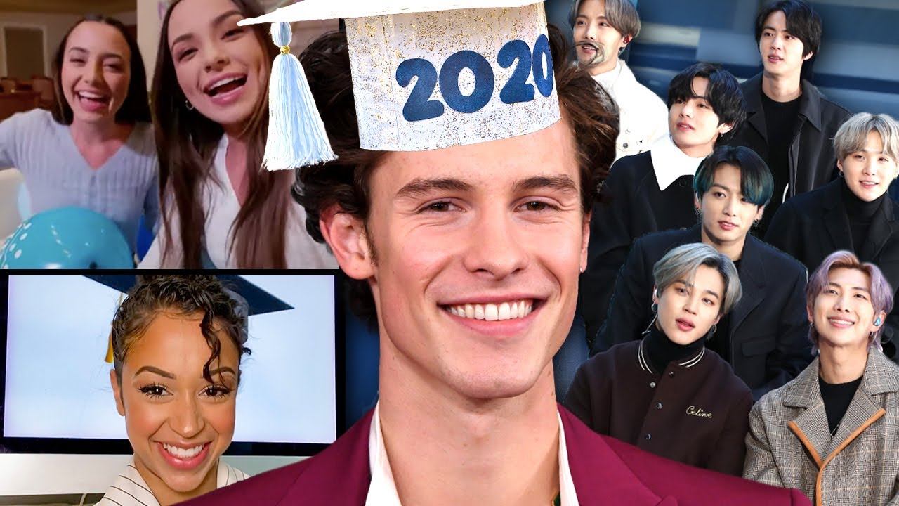 Shawn Mendes, the Merrell twins, & BTS got together for the 'Dear Class of 2020' virtual graduation!