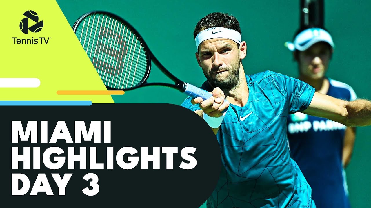 Kyrgios and Rublev Clash; Zverev, Norrie, Dimitrov Begin Campaigns Miami 2022 Day 3 Highlights