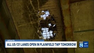 All US-131 lanes open in Plainfield Township Friday