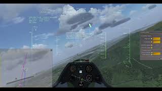 Flightgear 2024.1.1 - LILB LILV LILB full flight with glider ASK21