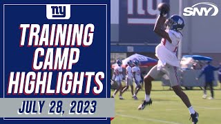 Saquon Barkley, Daniel Jones, Kayvon Thibodeaux and Xavier McKinney work at Giants Camp | SNY