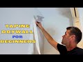 Taping drywall for beginners day 1