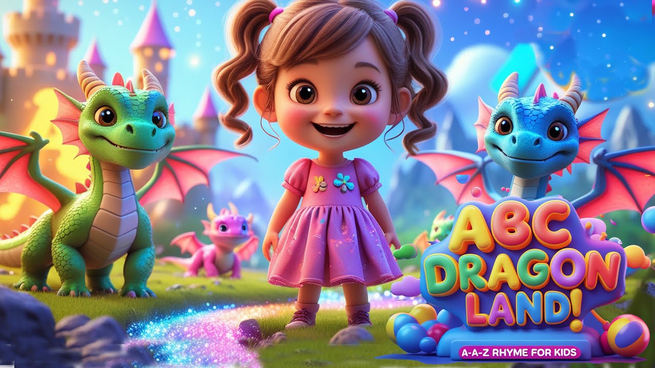 ABC Dragon Land Rhyme! 🐉 Learn A to Z with Cute Dragons | Kids Alphabet ...