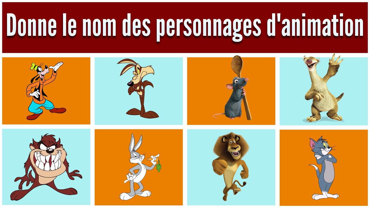 🎯Quiz Animation: Saurez-vous reconnaître ces personnages cultes à partir d’une image ? | Quizotheque