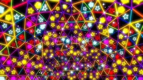 Flashing Neon Colorful Stars | Motion Graphics - Envato elements