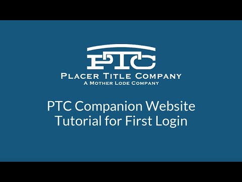 First Login PTC Companion