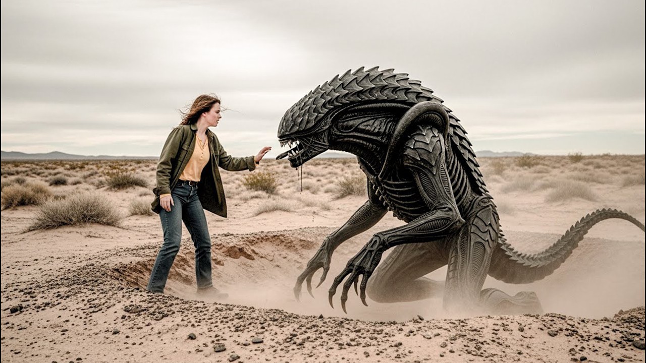 بنت بتلاقي مخلوق في الصحرا وبيبدأ يمشي وراها زي الكلب الأليف وبيحميها من كل حاجة #تلخيصة_FILM