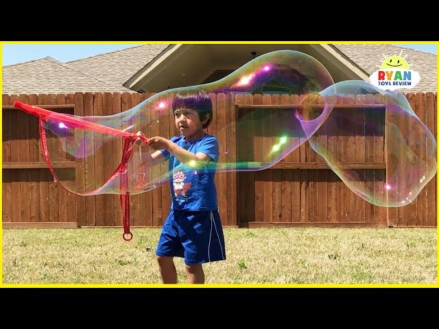 DIY Homemade Giant Bubbles for Kids Kit with Ryan ToysReview!!! class=