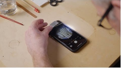 Kijken door de Van Leeuwenhoek microscoop