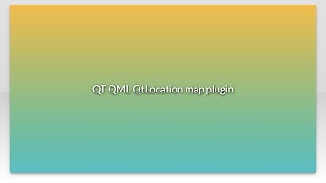 QT QML QtLocation map plugin